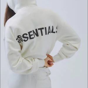 Fear of God: essentials white pullover